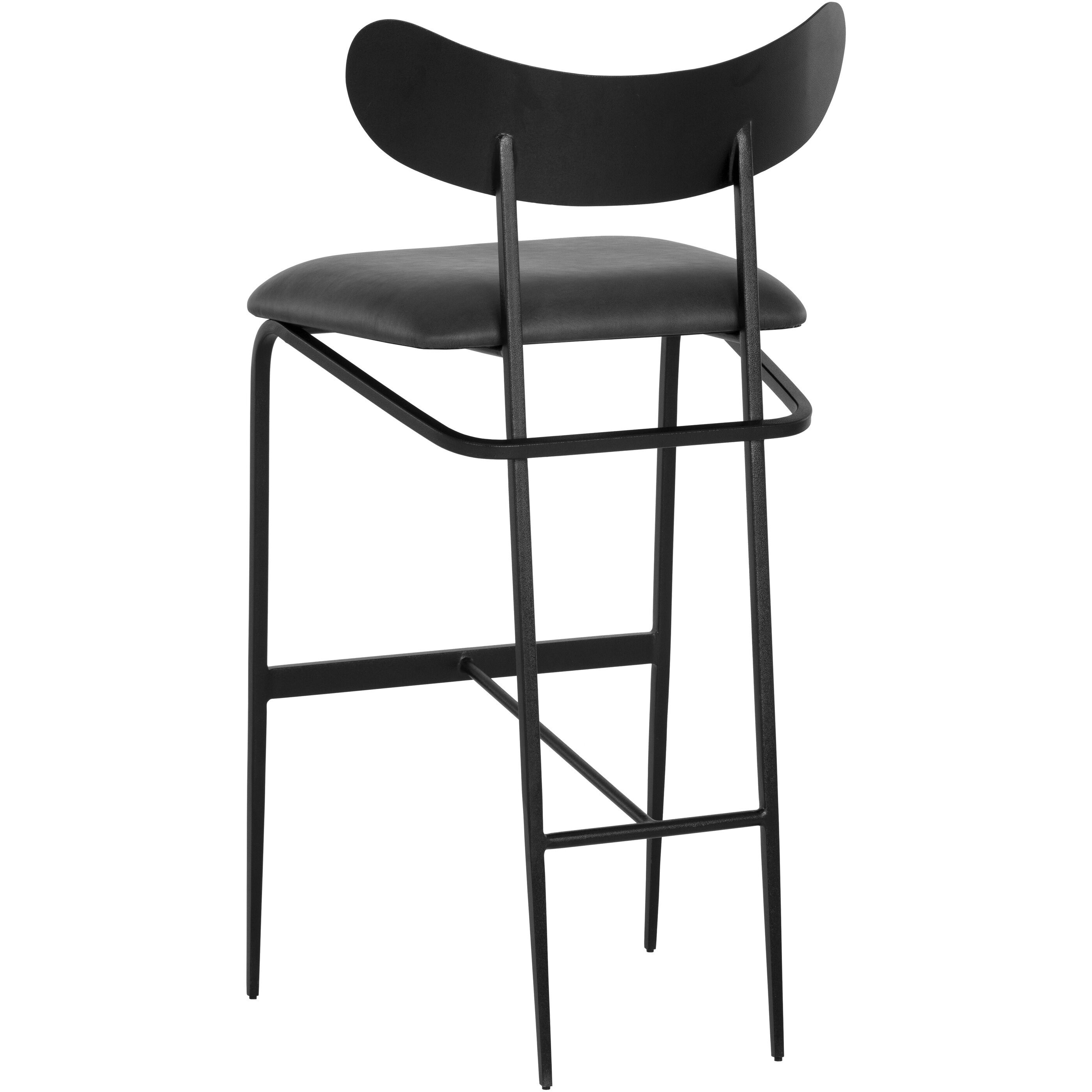 Gibbons 40 inch Black / Bravo Portabella Barstool